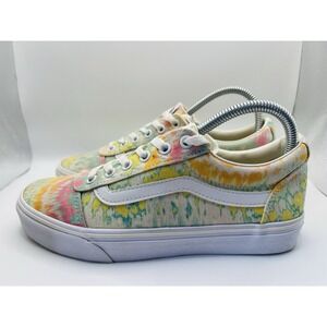 Vans Ward Tie Dye Sneakers Women's Size 7.5 Multicolor Canvas Lace Up Shoes